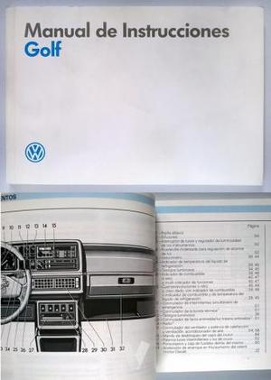 Manual de instrucciones Volkswagen Golf
