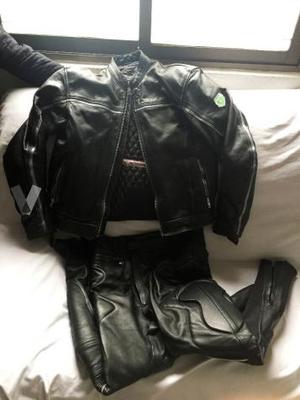 Traje de moto completo 100% piel