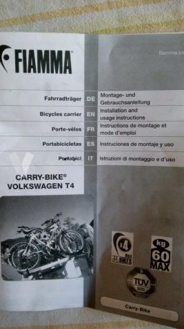 Portabicicletas Carry- Bike Fiamma VW T4