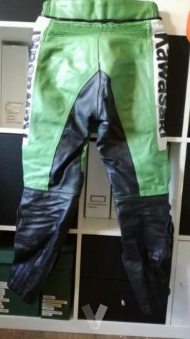 pantalón cuero moto kawasaki