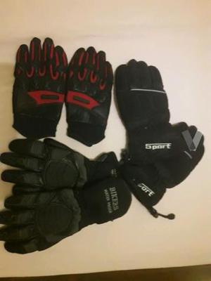 3 pares de guantes talla M - Moto