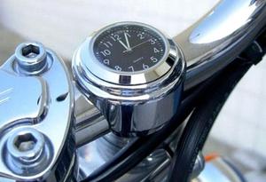 reloj cromado para moto custom