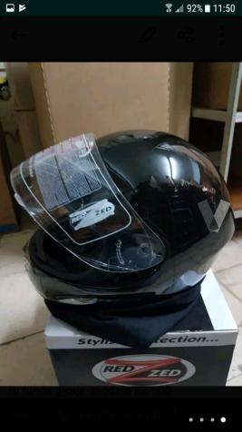 casco moto negro S