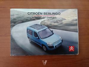 manual uso instrucciones citroen berlingo