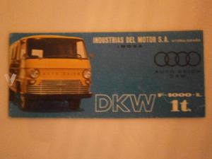 CATALOGO ORIGINAL AUTO UNION DKW F--L