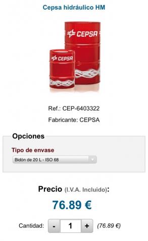 Aceite Hidráulico CEPSA HM 68