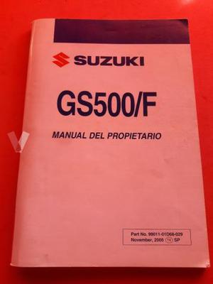 MANUAL DE PROPIETARIO SUZUKI GS 500