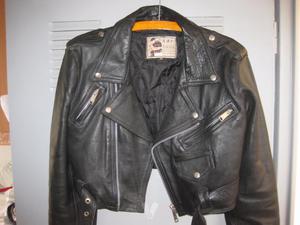Chaqueta de Cuero de Moto Mujer