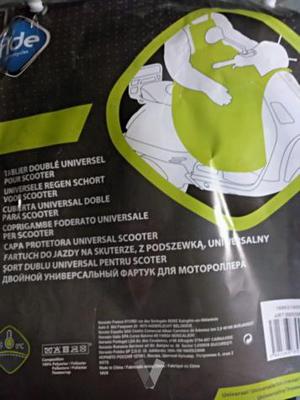 Cubrepiernas universal para moto.