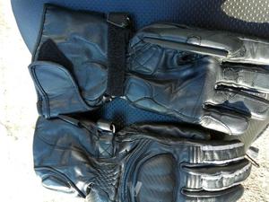 guantes de piel moto