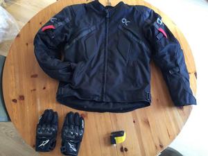 Chaqueta moto XL guantes XL candado sensor