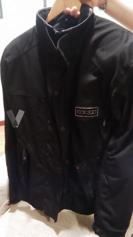 Chaqueta de moto AXO Negra de cordura