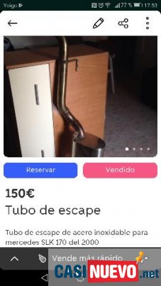 Tubo de escape mercedes slk 200